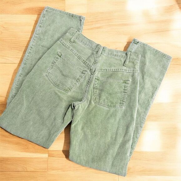 Vintage Green Mid Rise EXP Express Corduroy 90s Straight Leg Mom - Picture 3 of 10
